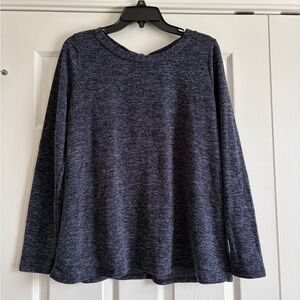 Sew In Love Heathered Blue Knit Top